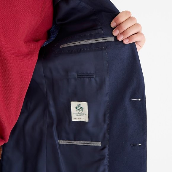 NWT J Crew Ludlow Classic Fit Sport Coat Blazer 38S Short Duca Visconti Italy - Picture 6 of 7